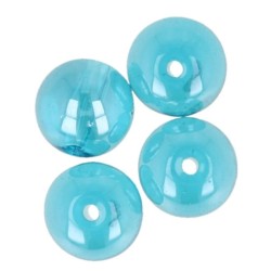 Kralen Aqua Aura 10 mm - 4 st. (gecoat)