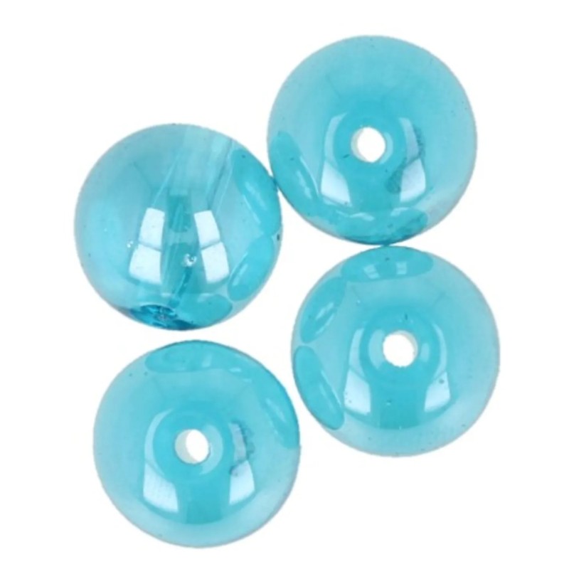 Kralen Aqua Aura 10 mm - 4 st. (gecoat)