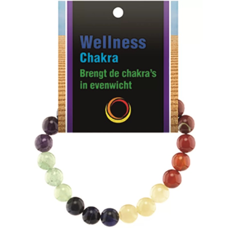 Chakra powerbead armband + kaart