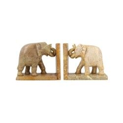 Speksteen olifant set boekensteunen 10 cm