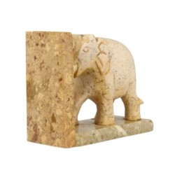 Speksteen olifant set boekensteunen 10 cm