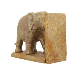 Speksteen olifant set boekensteunen 11,5 cm