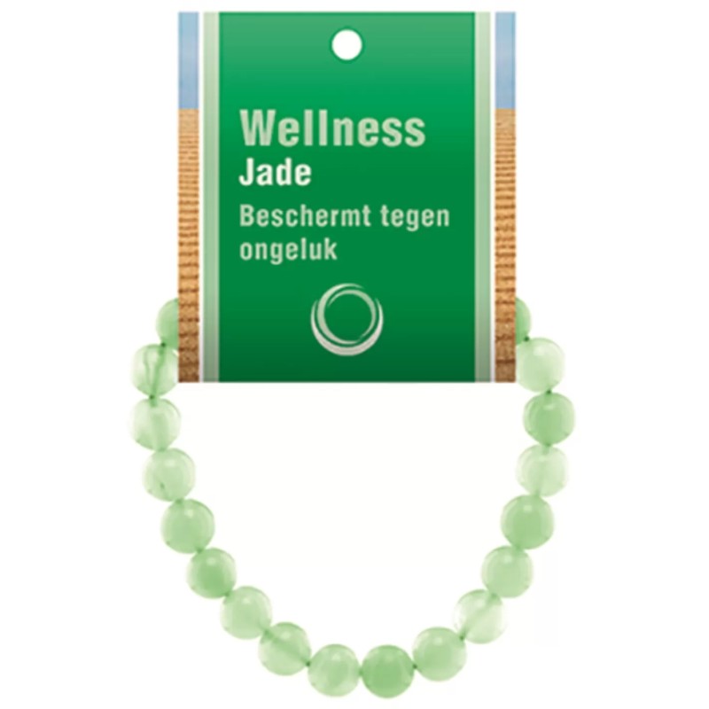 Jade Serpentijn powerbead armband + kaart