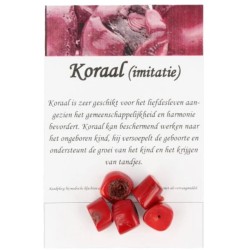 Kralen Koraal bamboe 12 mm - 5 st. (imitatie)