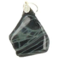 Edelsteenhanger Obsidiaan spinnenweb