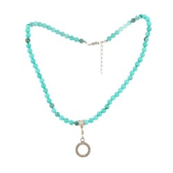 Fashion ketting Howliet blauw 6mm kralen (bijgekleurd)