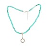 Fashion ketting Howliet blauw 6mm kralen (bijgekleurd)