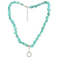 Fashion ketting Howliet blauw nugget (bijgekleurd)