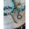 Fashion ketting Howliet blauw nugget (bijgekleurd)