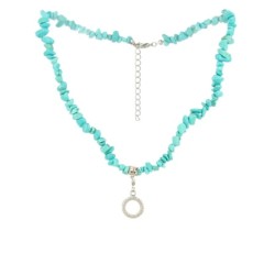 Fashion ketting Howliet blauw split (bijgekleurd)