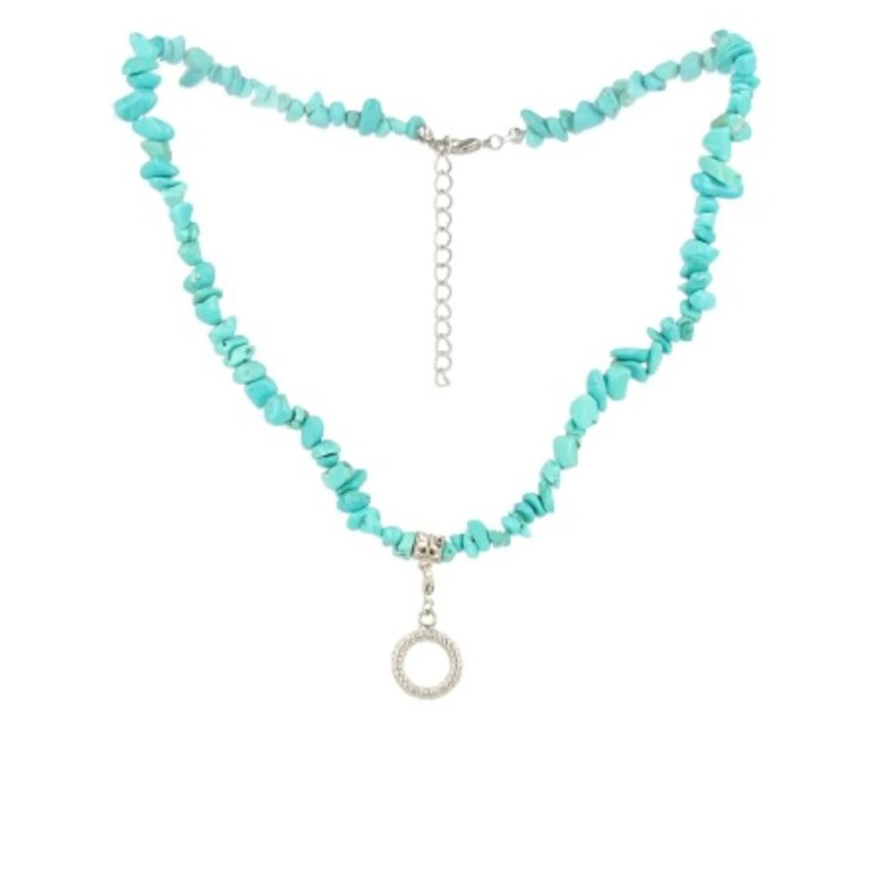 Fashion ketting Howliet blauw split (bijgekleurd)