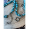 Fashion ketting Howliet blauw split (bijgekleurd)