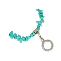 Fashion ketting Howliet blauw split (bijgekleurd)