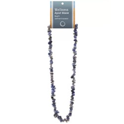 Agaat blauw splitketting + kaart (gekleurd)