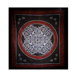 Grandfoulard - 400 - Celtische Mandala - Rood/Blauw