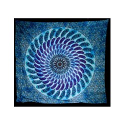 Grandfoulard - 404 - Mandala - Blauwe Veren