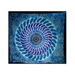 Grandfoulard - 404 - Mandala - Blauwe Veren