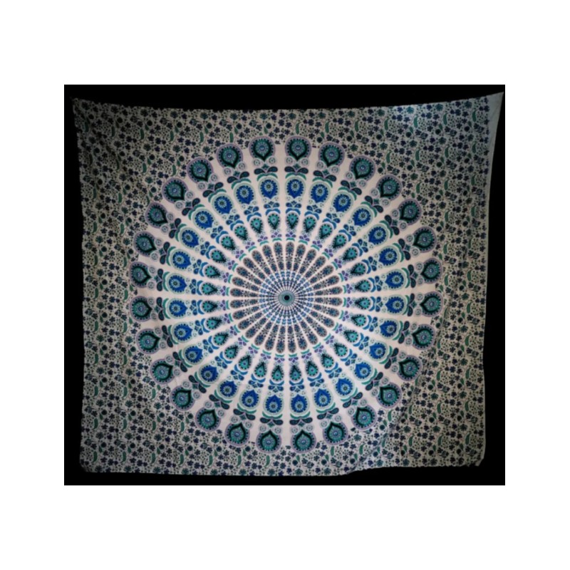 Grandfoulard - 403 - Mandala - Blauw op wit