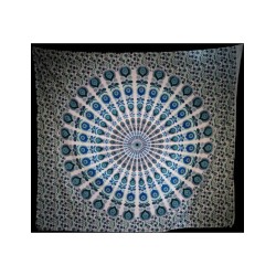 Grandfoulard - 403 - Mandala - Blauw op wit