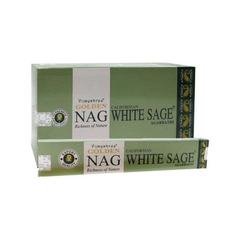 Vijayshree Golden Nag White Sage Wierook stokjes