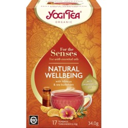 Yogi Tea For the Senses Natural Wellbeing Bio met etherische oliën - Voordeelverpakking: 6 pakjes van 17 theezakjes