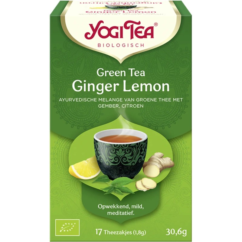 Yogi Tea Green Tea Ginger Lemon - tray: 6 stuks