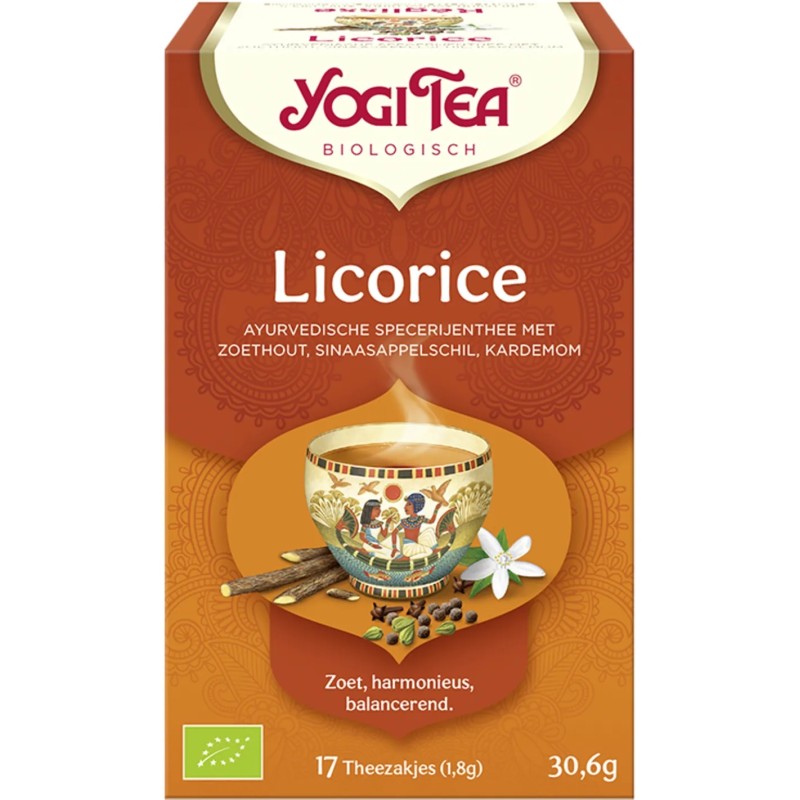 Yogi Tea Licorice Bio- tray: 6 stuks