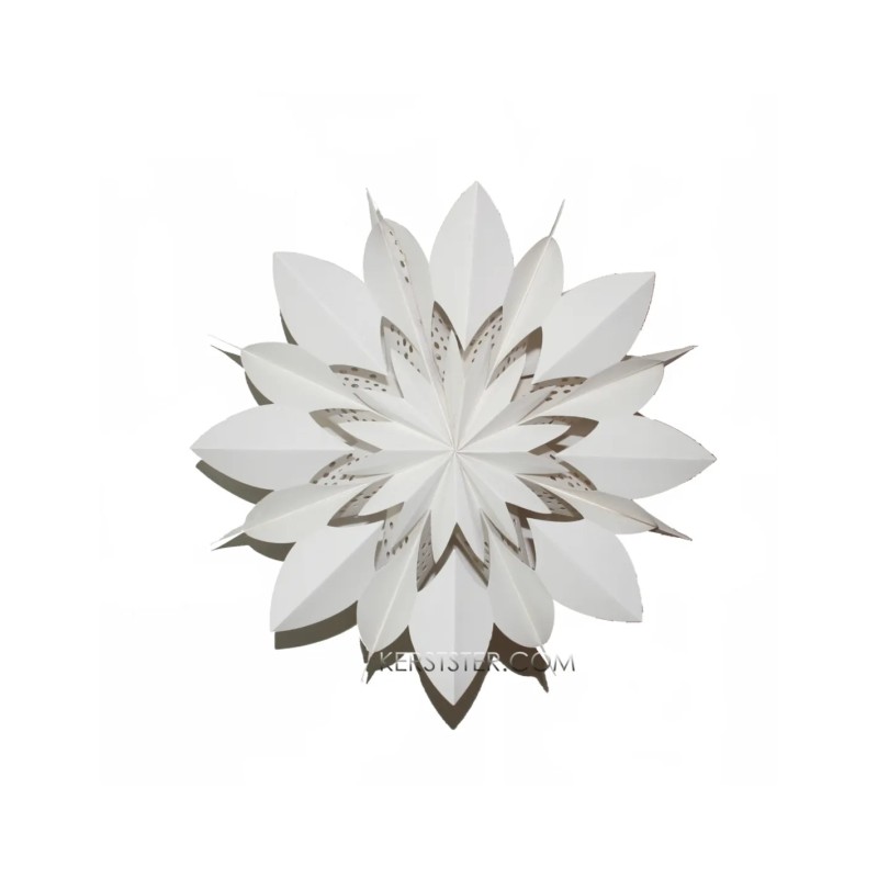 nr. 46 - Witte Snowflake "flower" (zonder verlichtingsset)