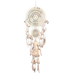 Dromenvanger gehaakt XL wit - Dream Catcher - 42 cm