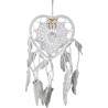 Dromenvanger gehaakt hartje - Dream Catcher - 17cm - wit