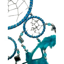 Dromenvanger - Spiegel - 11cm - Turquoise - Dream Catcher -