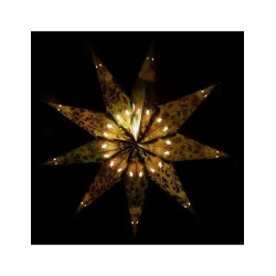 Kerstster nr. 14 Feestelijke ster zilver/turkoois - Papieren Kerststerren - Kerstdecoratie - Ø 60 cm - zonder verlichtingsset