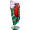 Sarong - 621 - Papegaai - wit van Om Namaste - Pareo Saunadoek Wikkeljurk