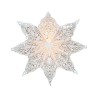 Kerstster met verlichtingsset nr. 20 - Witte Snowflake - Kerstverlichting - Kerstdecoratie - Ø 60 cm