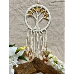 Dromenvanger - Tree of Life - Beige kralen - 17cm - Dream Catcher