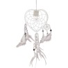 Dromenvanger Dream Catcher Hartje met spiegels - wit - 17 cm