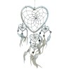 Dromenvanger Dream Catcher Hartje met spiegels - wit - 17 cm