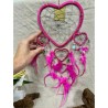 Dromenvanger Hartje met spiegels - Roze - 17 cm - Dream Catcher