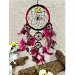 Dromenvanger - Dream Catcher - 17 cm Rood-Zwart