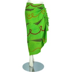 Sarong - 164 - golven - groen van Om Namaste - Pareo Saunadoek Wikkeljurk