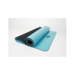 Om Namaste PU rubber Yogamat - mat voor yoga en fitness - licht blauw