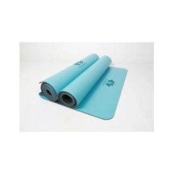 Om Namaste PU rubber Yogamat - mat voor yoga en fitness - licht blauw