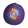 YogaStyles Meditatiekussen Symbolic Rainbow met paarse kant