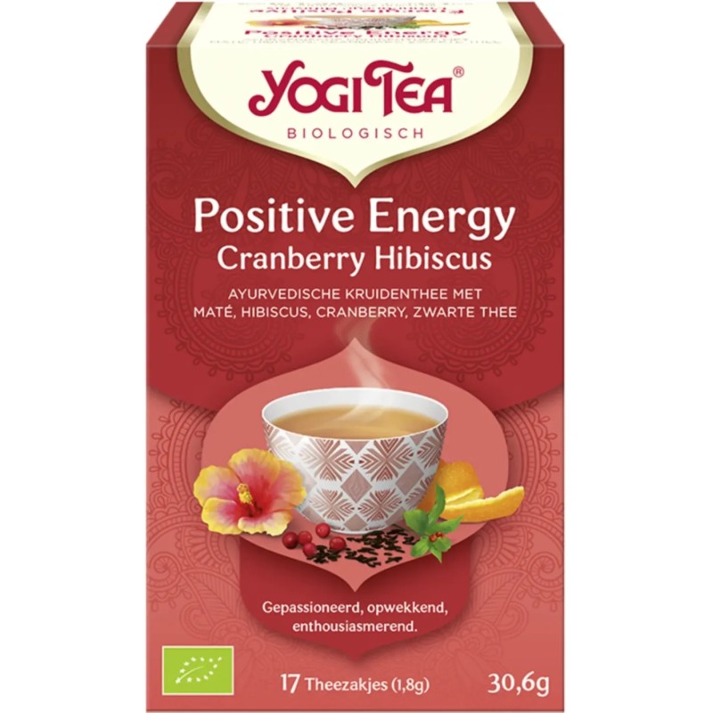 Yogi Tea Positive Energy Cranberry Hibiscus pakje