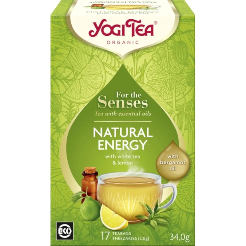 Yogi Tea for the senses natural energy - tray: 6 stuks