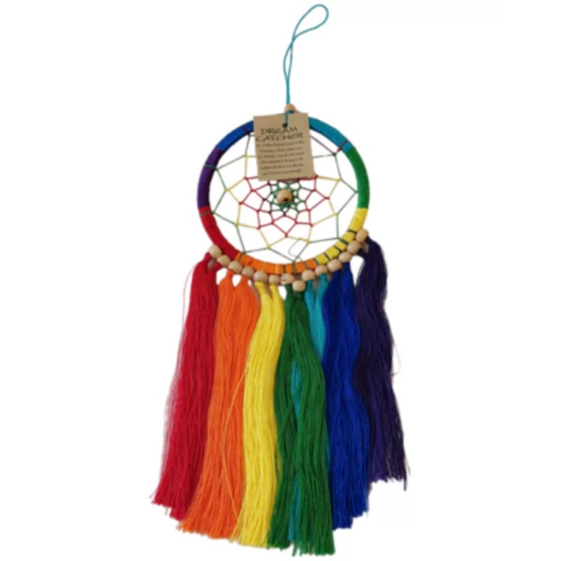 Dromenvanger Rainbow 11cm met lange kwastjes