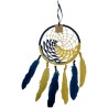 Dromenvanger dreamcatcher -22cm - Wave - Blauw & Geel