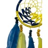 Dromenvanger dreamcatcher -22cm - Wave - Blauw & Geel