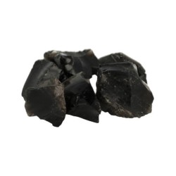 Obsidiaan zwart 250 gr. ruwe brokjes