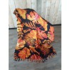 Sarong - 006 - Bloemen en bladeren oranje van Om Namaste - Pareo Saunadoek Wikkeljurk